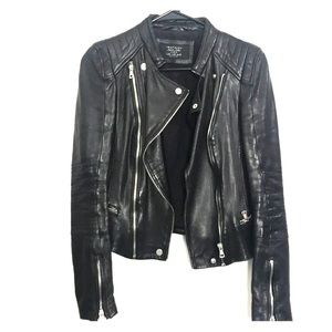 Zara xs premium leather jacket